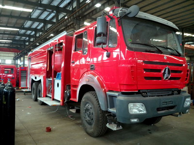Beiben double cabin 2534 fire truck for dubai customer