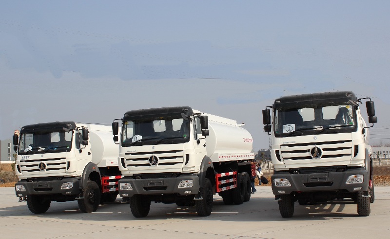 3 pcs beiben 2638 water tanker trucks are exported to Kenya