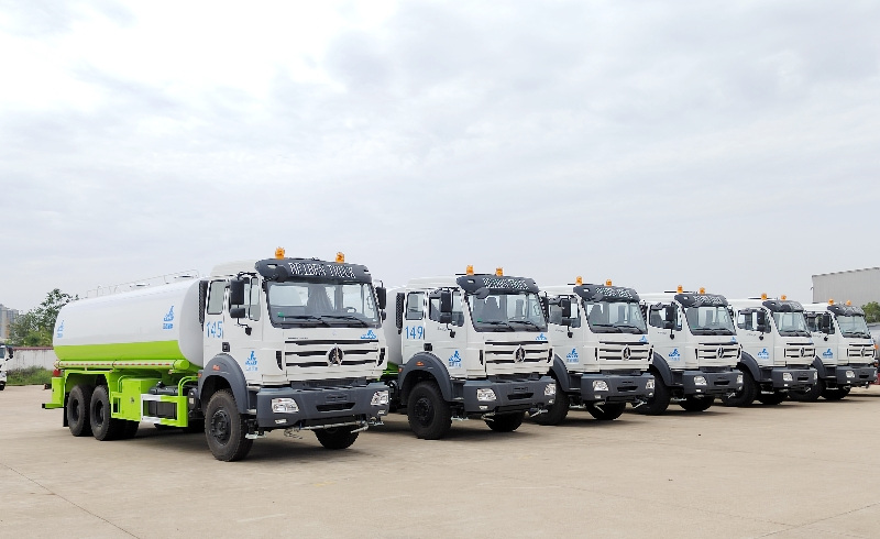 50 unit beiben 2638 water tanker trucks are exported to Africa