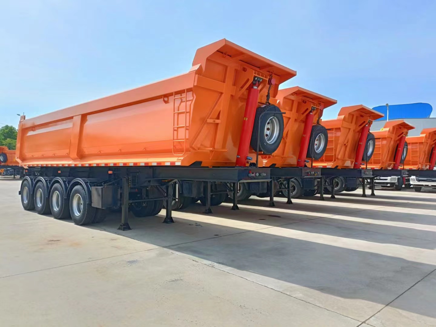 4 axle dump truck semitrailer