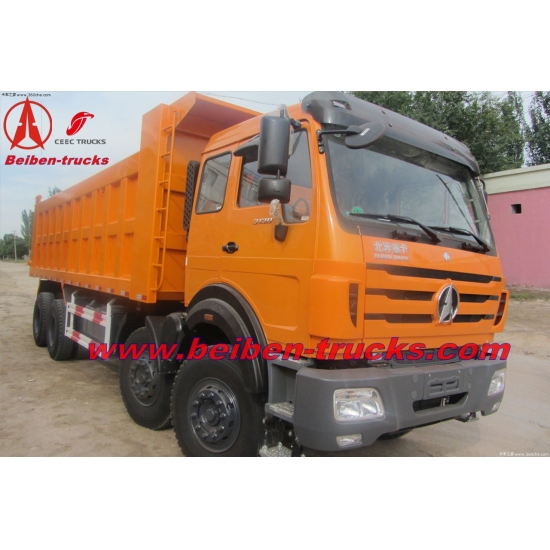 china best quality beiben 8*4 dump trucks manufacturer for africa
