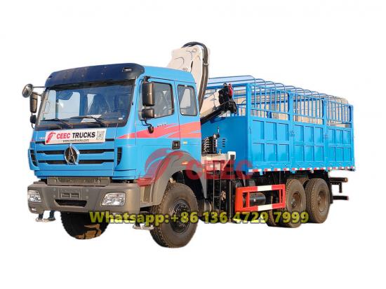 Beiben 2638 truck mounted 5 ton crane