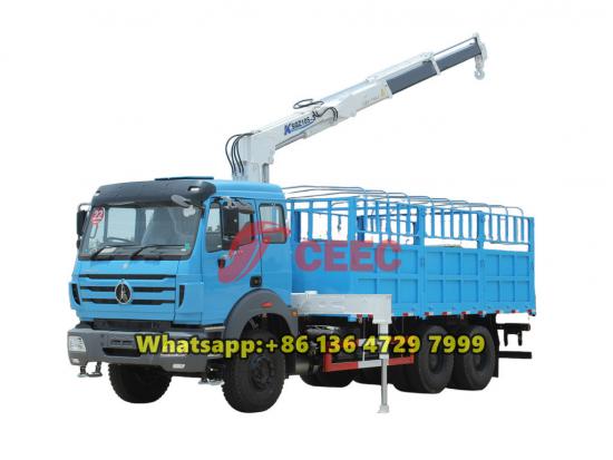 Beiben 2638 RHD truck mounted crane
