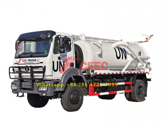 Beiben 4×4 all wheel drive vacuum truck