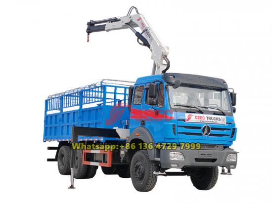 Beiben 6×4 truck mounted crane