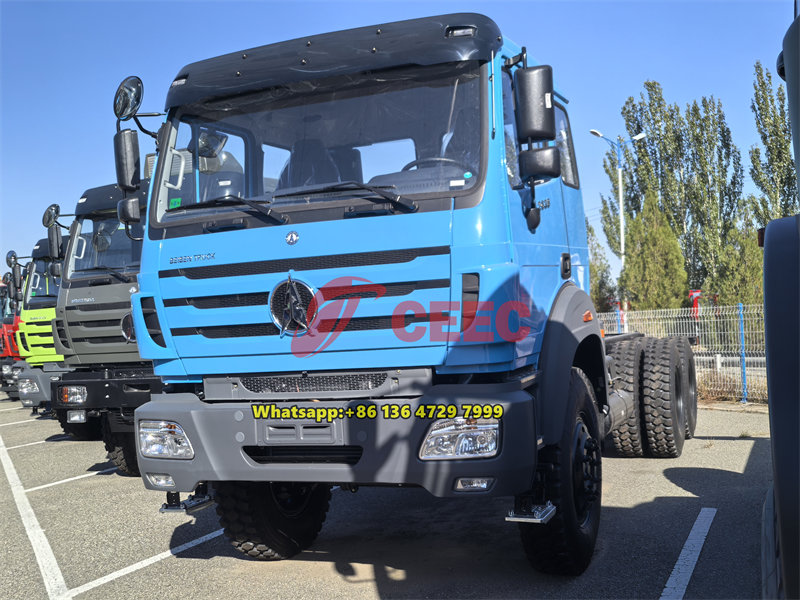 congo beiben 6x6 military full wheel drive truck with 12.00R24 tyres