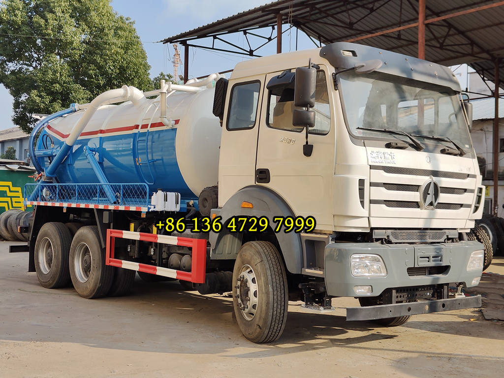 Mogolia customer choose beiben 2634 vacuum suction truck