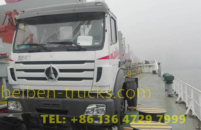 Beiben 2638 prime movers are on board from china to africa congo 