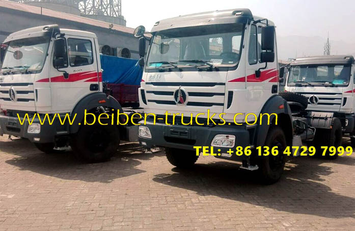 10 units beiben 2538 tractor truck and beiben 1934 tractor trucks are shipped at shanghai seaport